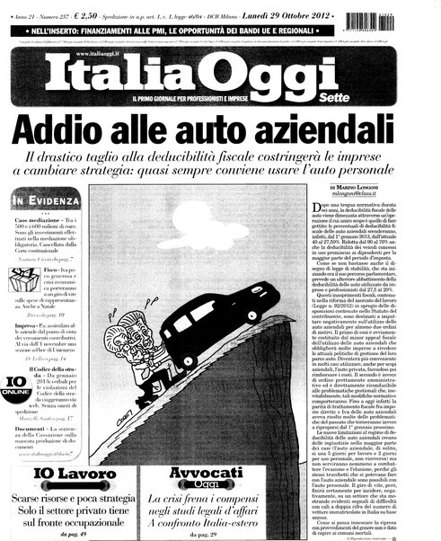 Italia oggi : quotidiano di economia finanza e politica